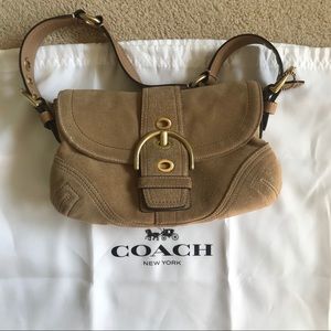 Coach Soho Tan Suede Hobo Bag